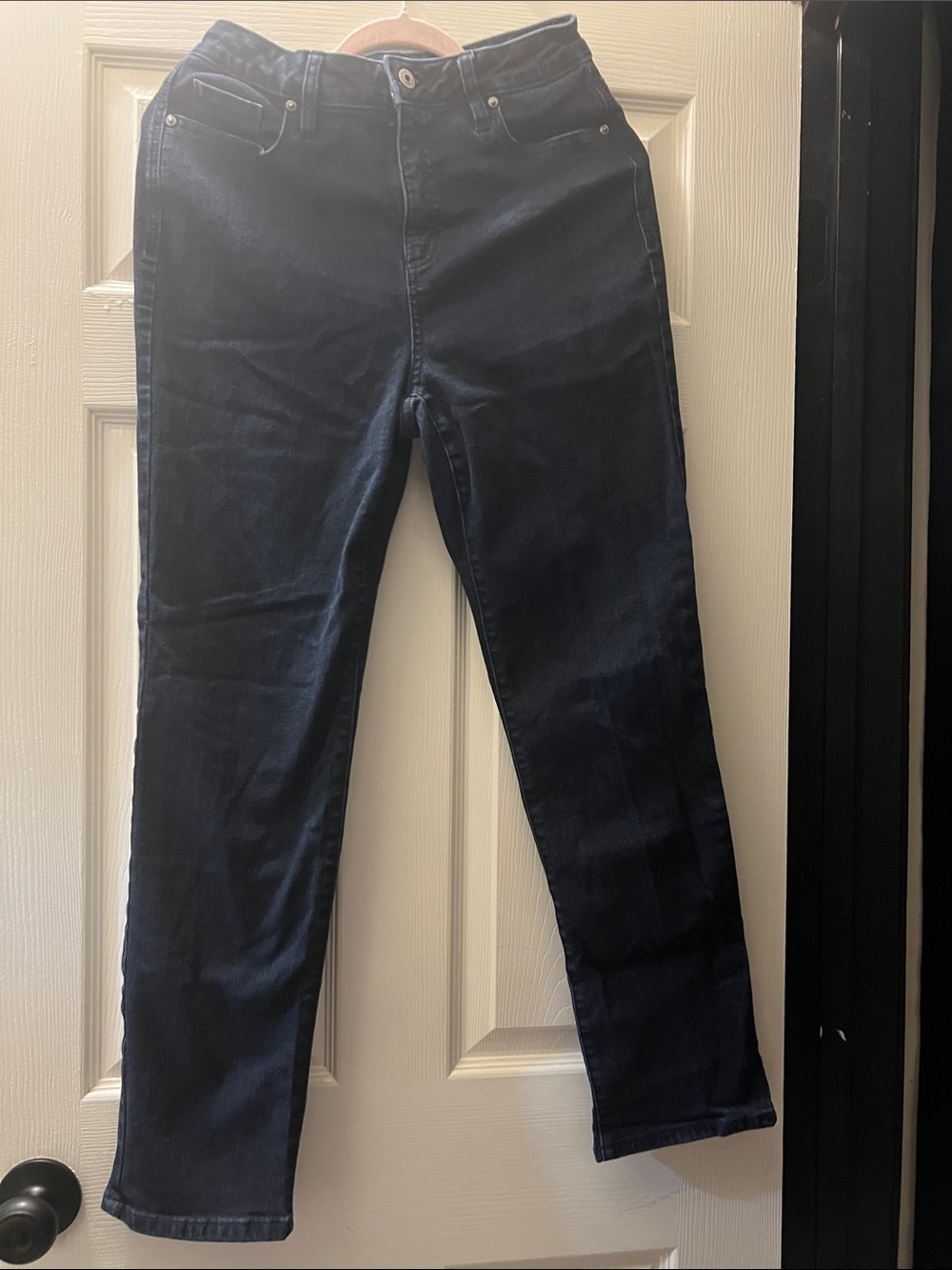 Style & Co. Women's Straight Leg Jeans in Dark Blue